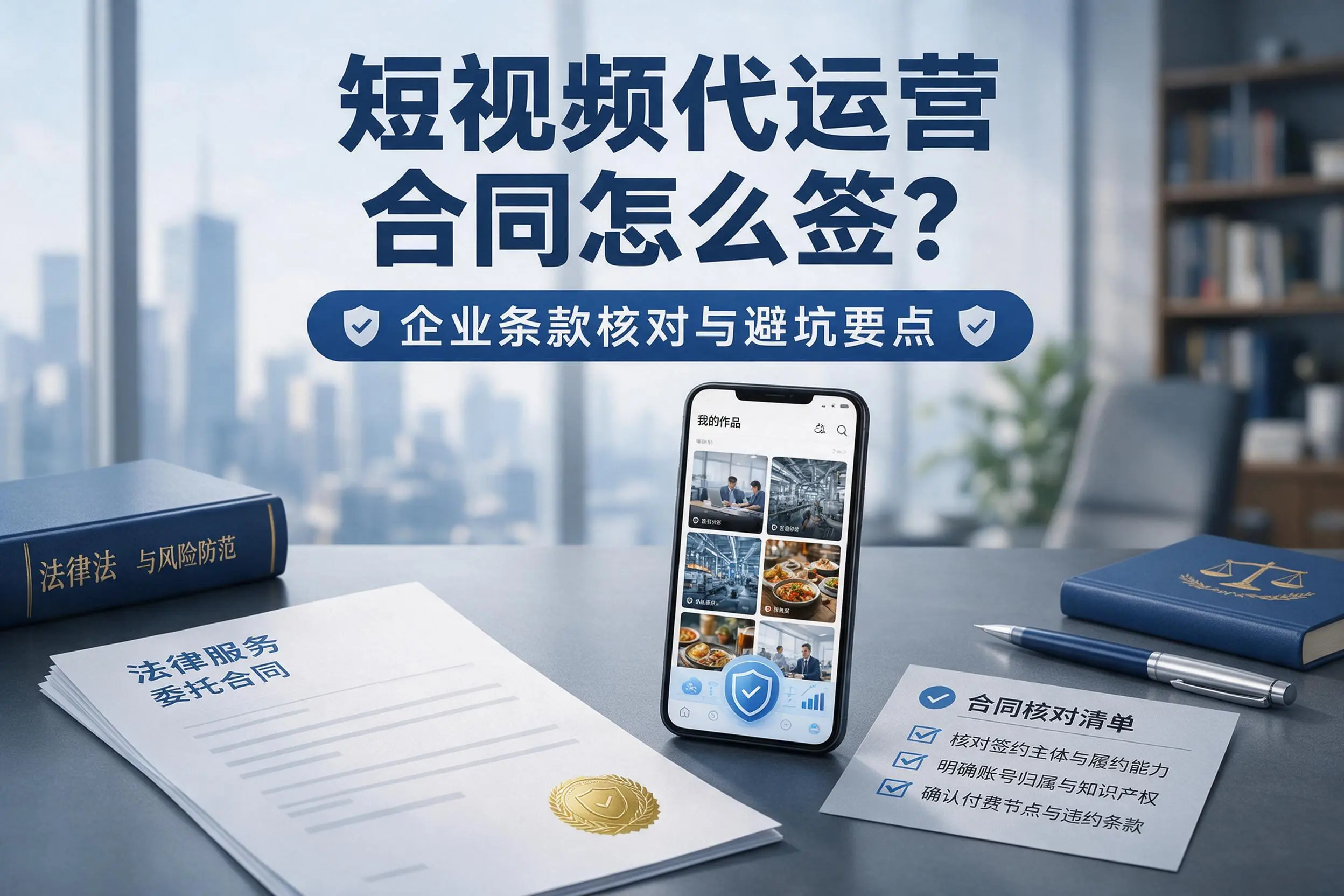 短视频代运营合同怎么签？重庆城区企业条款核对与避坑要点