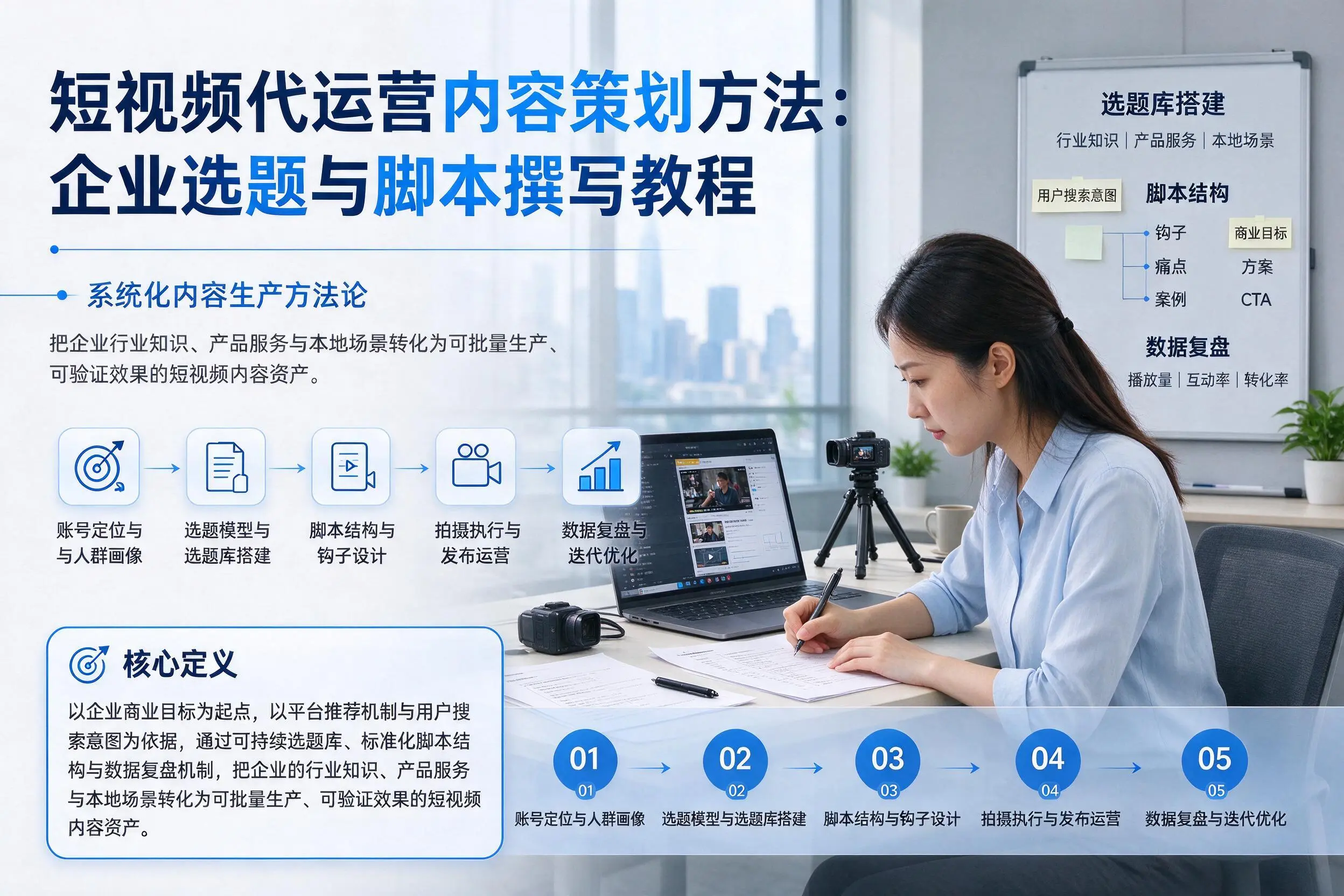 短视频代运营内容策划方法：重庆城区企业选题与脚本撰写教程