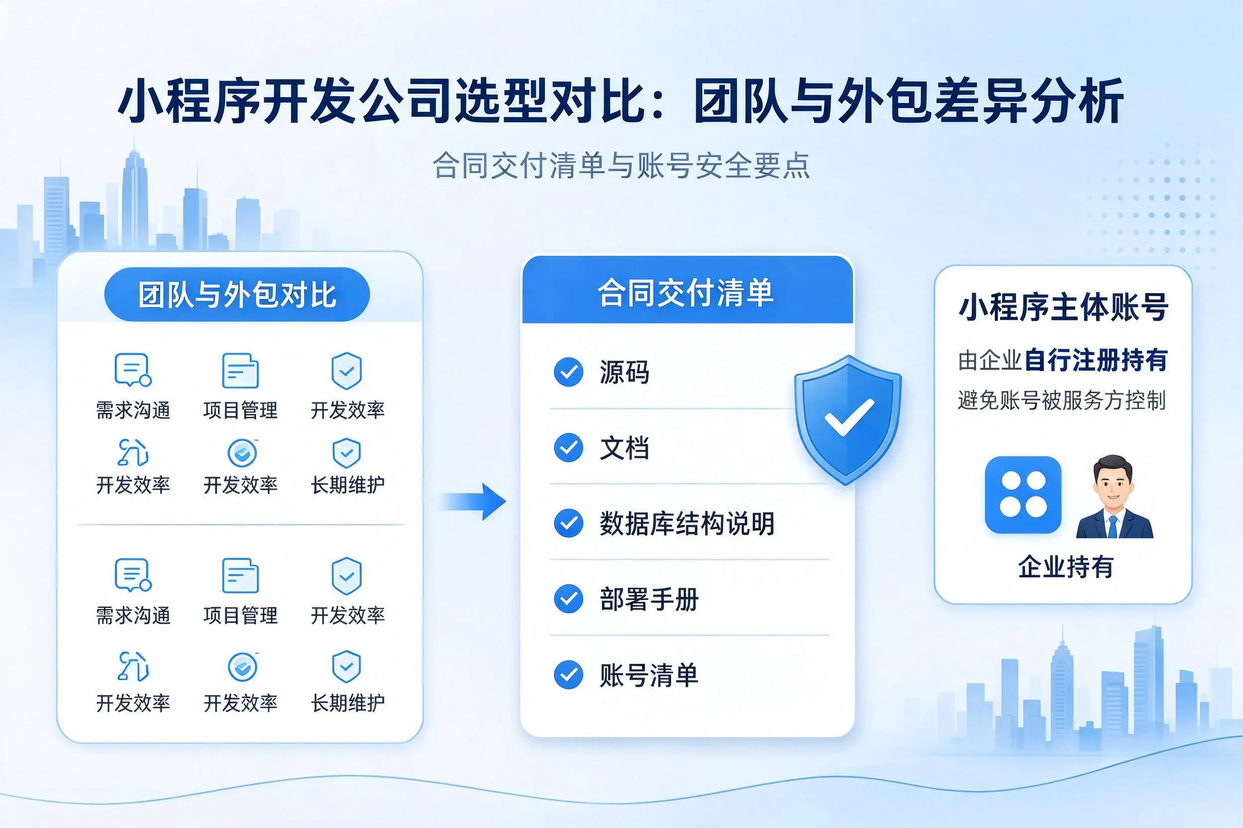 重庆城区小程序开发公司选型对比：团队与外包差异分析