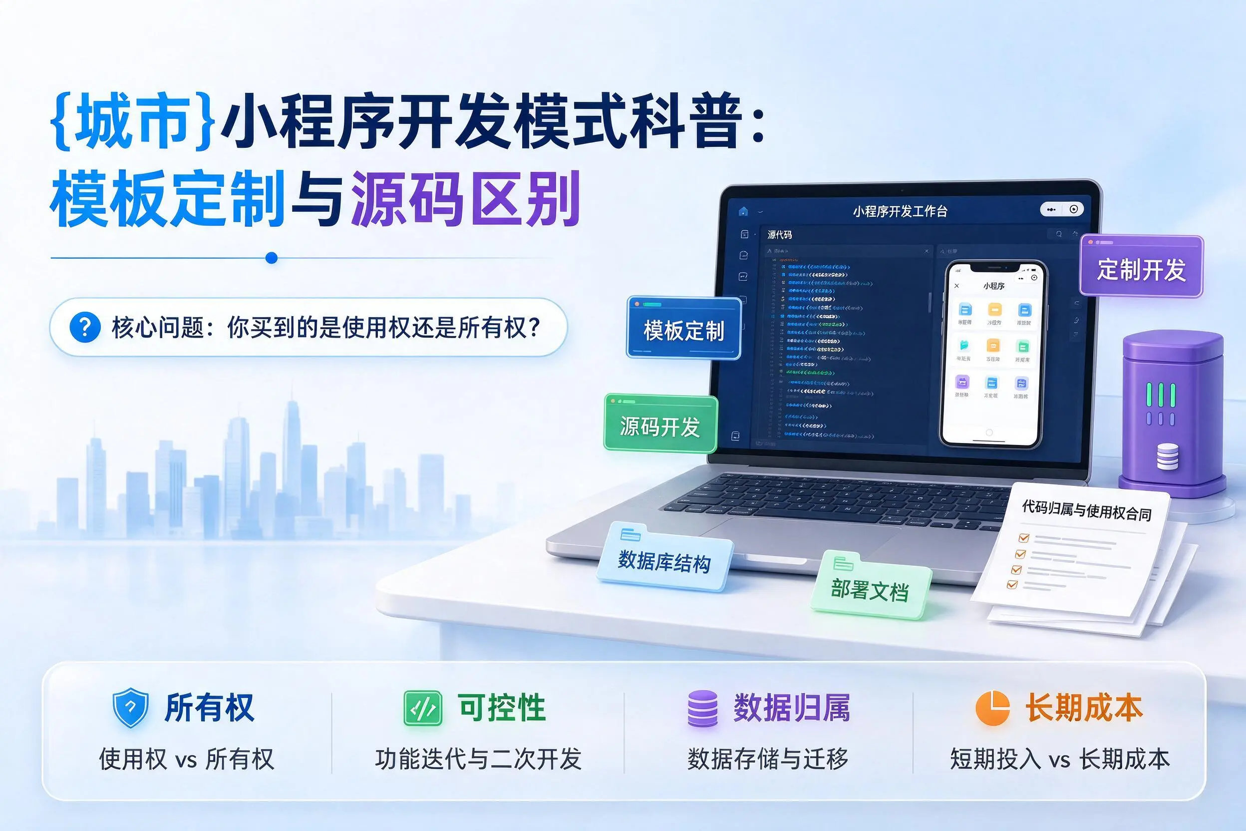 重庆城区小程序开发模式科普：模板定制与源码区别