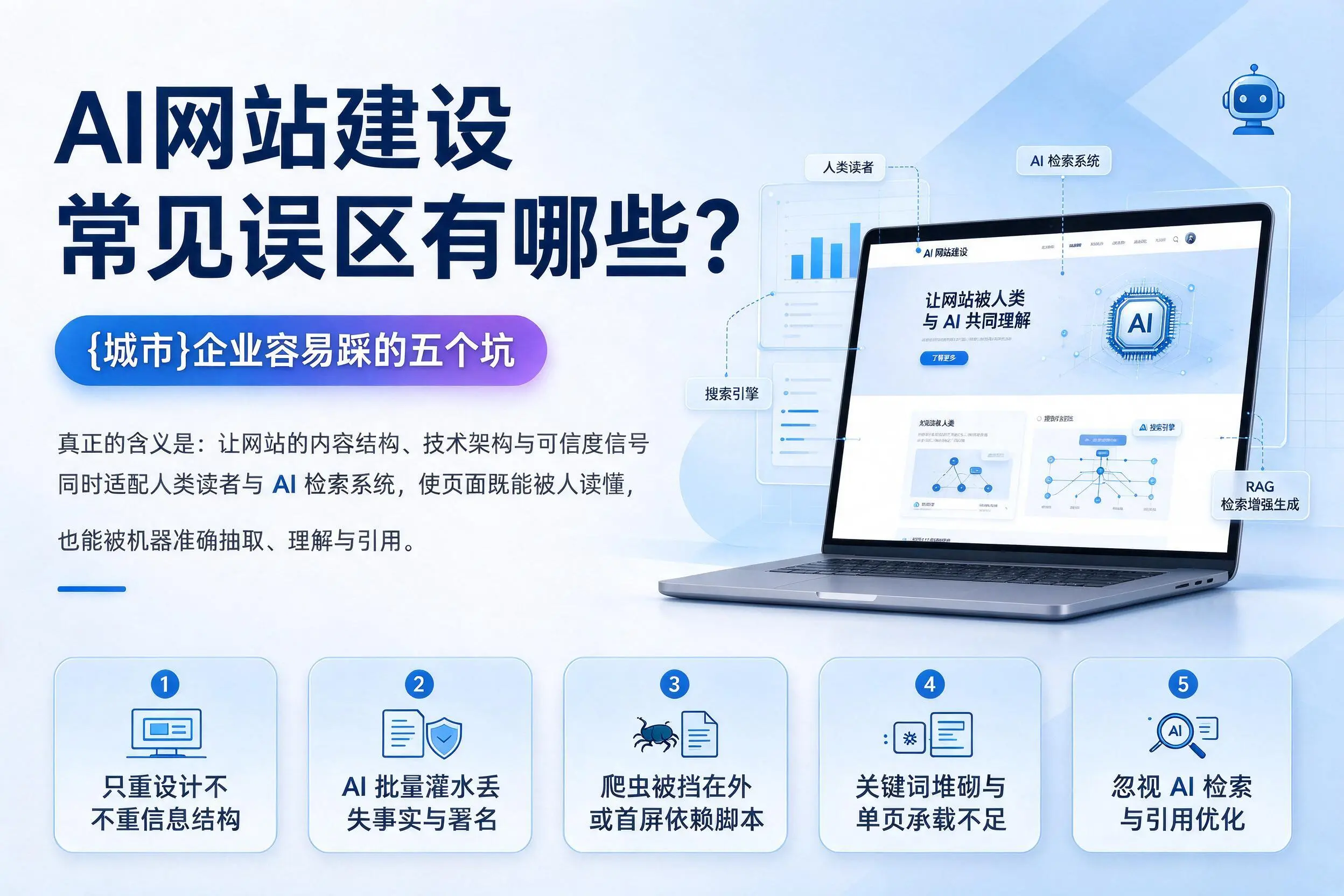 AI网站建设常见误区有哪些？重庆城区企业容易踩的五个坑