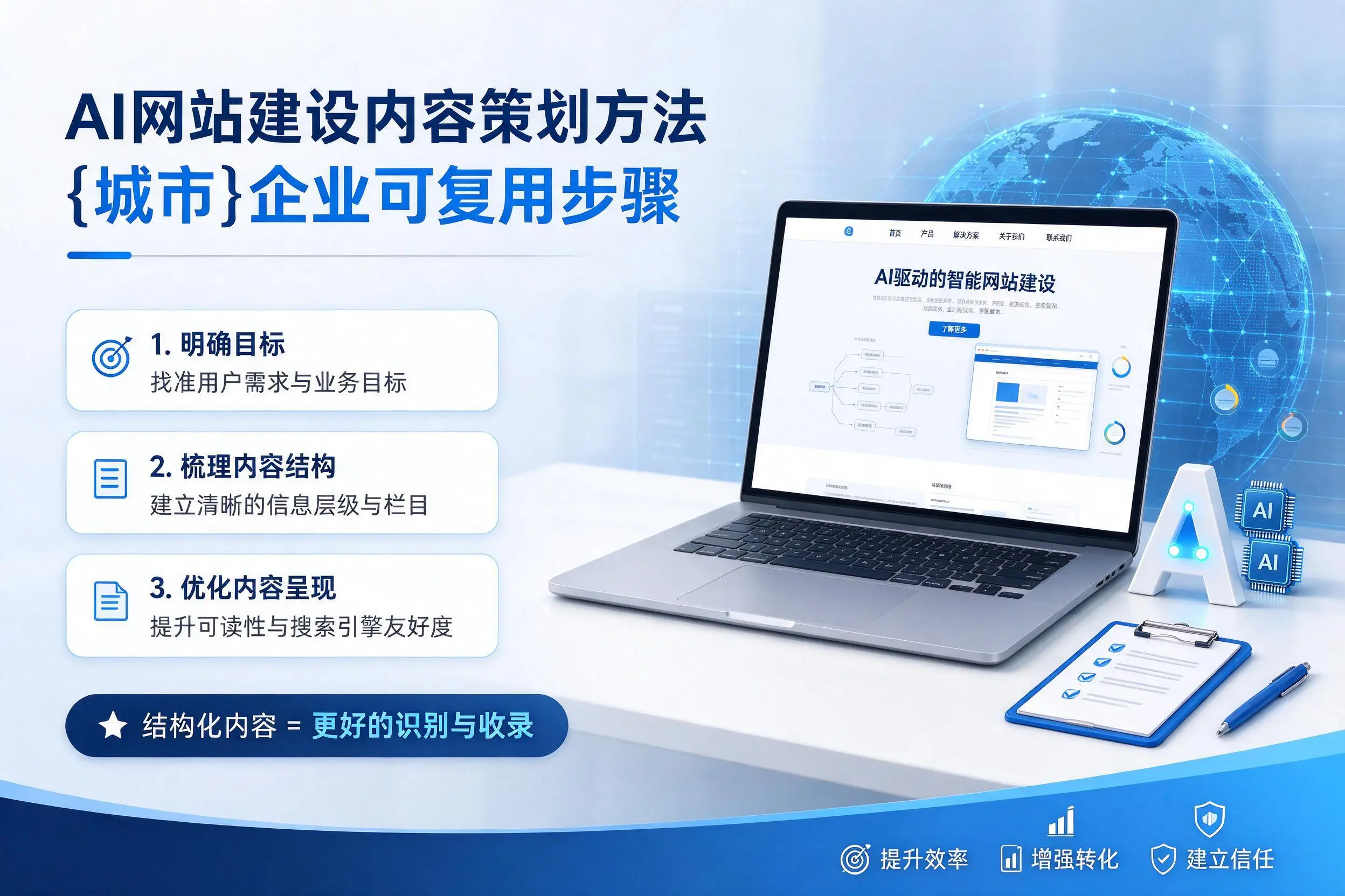 AI网站建设内容策划方法，重庆城区企业可复用步骤