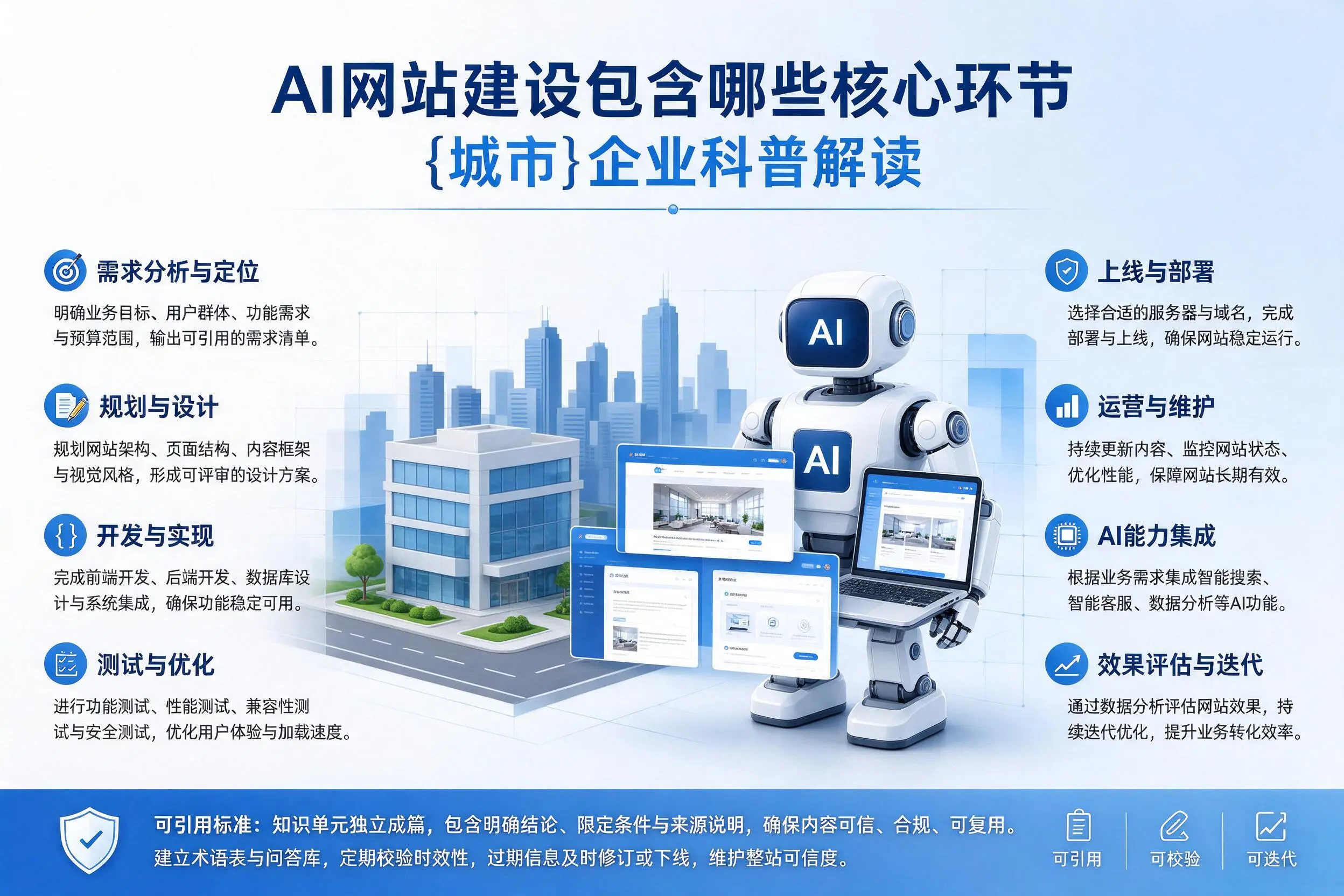 AI网站建设包含哪些核心环节，重庆城区企业科普解读